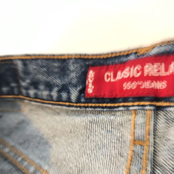 Levis 550 Cut-Off Jean Shorts Hi Waist Plus sz 16 - Picture 6 of 6